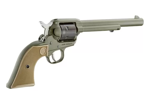 Ruger 02049 Wrangler 22 LR 6rd 6" Olive Drab 6 Shot Revolver