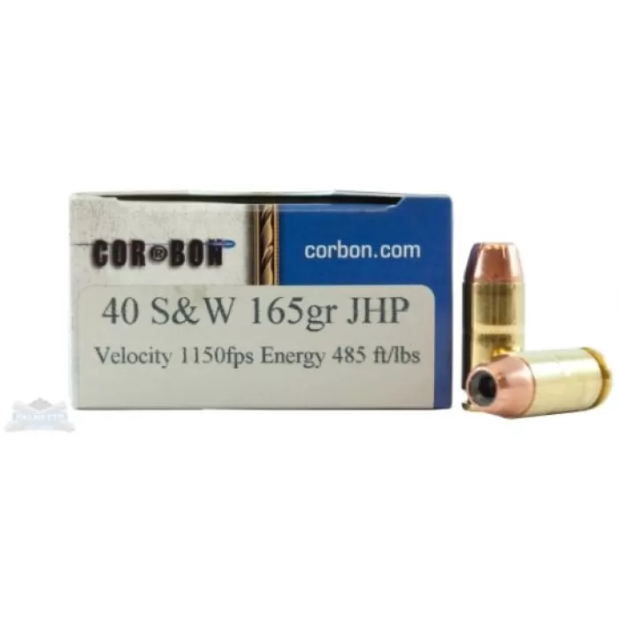 Cor-Bon 40 S&W 165gr JHP Ammunition 20rds - SD40165/20 Cor-Bon 40 S&W 165gr JHP Ammunition 20rds - SD40165/20