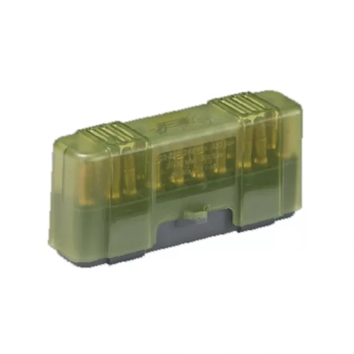 Plano Ammunition Box, Holds 20 Rounds of .22-250/.250 Savage Rifle Rounds, Charcoal/Green , 6 Pack 122820 Plano Ammunition Box, Holds 20 Rounds of .22-250/.250 Savage Rifle Rounds, Charcoal/Green , 6 Pack 122820