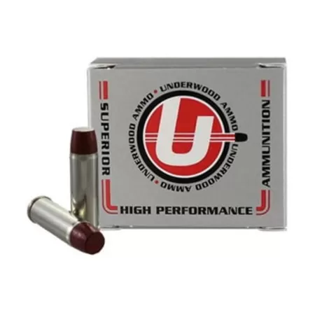 Underwood Ammo .454 Casull 360 Grain Coated Hard Cast Nickel Plated Brass Cased Pistol Ammo, 20 Rounds, 738
