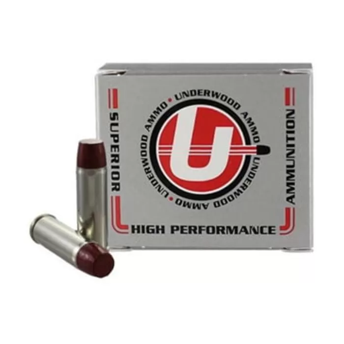 Underwood Ammo .454 Casull 360 Grain Coated Hard Cast Nickel Plated Brass Cased Pistol Ammo, 20 Rounds, 738
