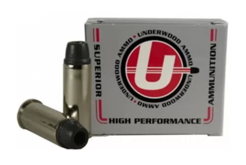 Underwood Ammo .44 Special 190 Grain Coated Soft Cast Semi-Wadcutter Hollow Point Nickel Plated Brass Cased Pistol Ammo, 20 Rounds, 742