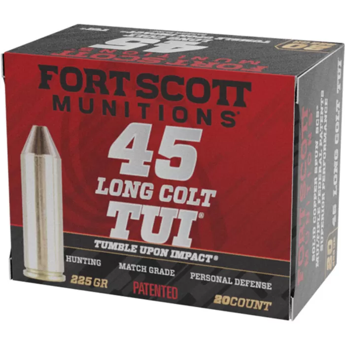 Fort Scott Munitions .45 Colt SCS TUI Ammo 225 Grain 20 Rounds Fort Scott Munitions .45 Colt SCS TUI Ammo 225 Grain 20 Rounds