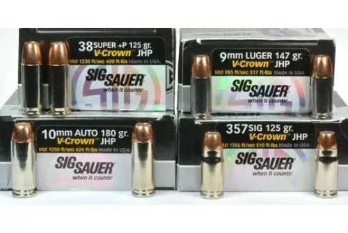 SIERRA BULLETS 9MM .355 125GR JHP SIG V-CROWN 100CT