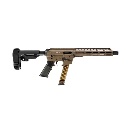 Freedom Ordance FX9P 9mm, 10" Barrel, SBA3 Brace, 31 rnd - FDE [MPN:FX9P10S-FDE]