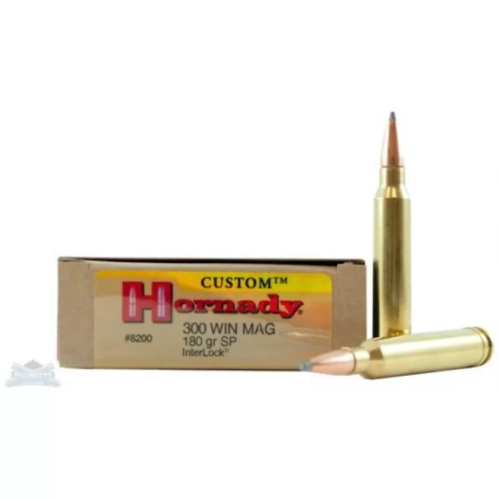 Hornady 300 Win Magnum 180gr SP Custom Ammunition 20rds - 8200