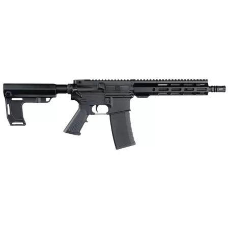 Andro Corp Industries 556103HBMPS ACI-15 Halo 5.56 NATO 30+1 10.30" Black Nitride Threaded Barrel, Black Anodized Aluminum Receiver w/Picatinny Rail, Black Polymer SBA3 Pistol Brace, A2 Grip, Ambidext