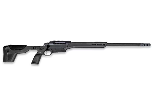 Weatherby 3WAMC25RWR4B 307 Alpine MDT Carbon 25 WBY RPM 3+1 22" +2" Carbon Fiber Threaded Barrel, Carbon Gray Cerakote Steel Receiver w/Picatinny Rail, Arca Rail Forend, Black HNT26 MDT Chassis Carbon