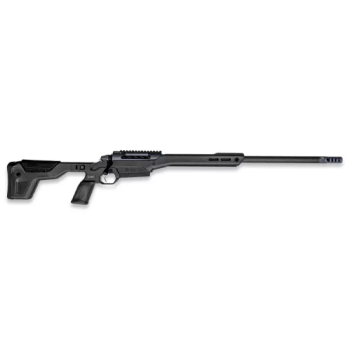 Weatherby 3WAMC25RWR4B 307 Alpine MDT Carbon 25 WBY RPM 3+1 22" +2" Carbon Fiber Threaded Barrel, Carbon Gray Cerakote Steel Receiver w/Picatinny Rail, Arca Rail Forend, Black HNT26 MDT Chassis Carbon