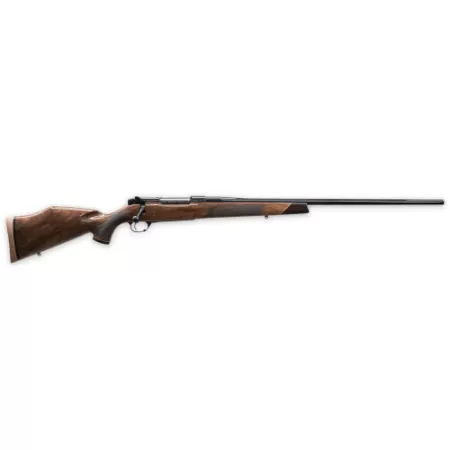 Weatherby MDX01N25RWR4O Mark V Deluxe 25 WBY RPM 4+1 24" High Gloss Blued Non-Threaded Barrel, High Gloss Blued Steel Drilled & Tapped Receiver, Gloss Walnut Fixed  Stock, Right Hand