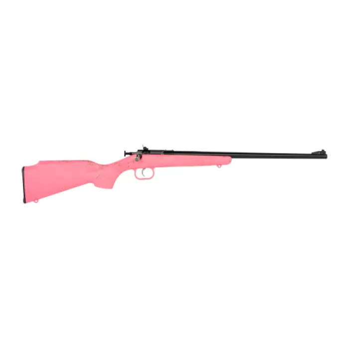 Crickett KSA2341 My First Rifle Gen2 22 LR 1rd 16.13" Blued Single Shot Barrel, Drilled & Tapped Receiver, Pink w/Gold Webbing Fixed Synthetic Stock Crickett KSA2341 My First Rifle Gen2 22 LR 1rd 16.13" Blued Single Shot Barrel, Drilled & Tapped Receiver, Pink w/Gold Webbing Fixed Synthetic Stock