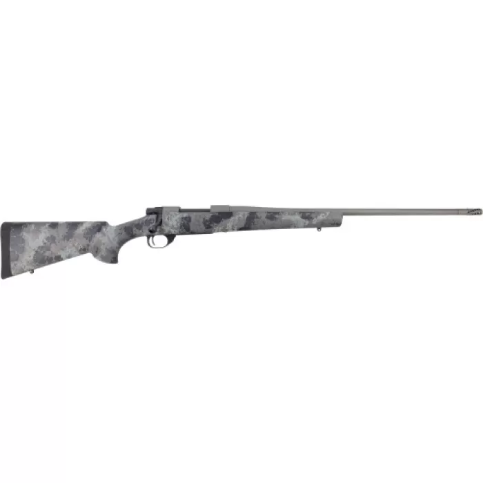 Howa HMFN350LGL 1500 Fence Line 350 Legend 5+1 16.25" Tungsten Cerakote Threaded Barrel, Tungsten Cerakote Aluminum Drilled & Tapped Receiver, Gray Light Camo Fixed Synthetic Stock, Right Hand