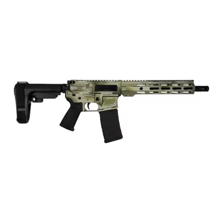 Shark Coast Tactical SCC07107ANOD-P Anime-15 5.56 NATO 30+1 10.50" Black Nitride Threaded Barrel, Aluminum Receiver w/Picatinny Rail, M-LOK Handguard, Polymer SB Tactical SBA3 Brace, Magpul MOE Grip,