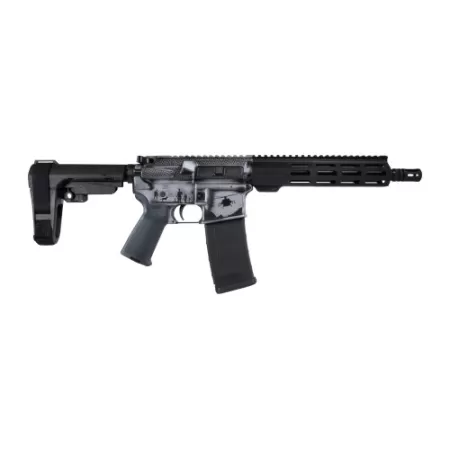 Shark Coast Tactical SCC07435MILGY-P Military 5.56 NATO 30+1 10.50" Black Nitride Threaded Barrel, Aluminum Receiver w/Picatinny Rail, M-LOK Handguard, Polymer SB Tactical SBA3 Brace, Magpul MOE Grip,