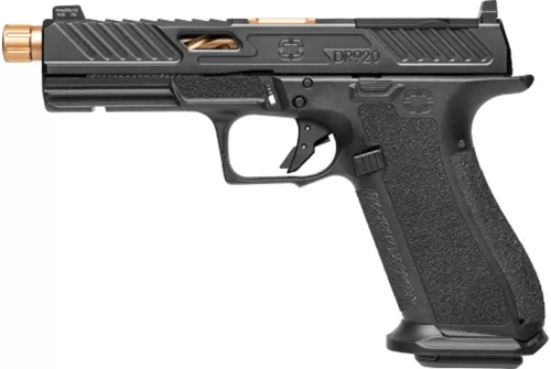 Shadow Systems SS2009P DR920 9mm Elite Slide, Black Frame, Optic Cut, Spiral Bronze Barrel Threaded 17 Round 5