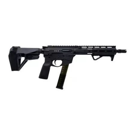 Freedom Ordance FX9P10E-BLK FX9P Elite 9mm Luger 10" Black Nitride Threaded Barrel, Black Anodized Aluminum Receiver w/Picatinny Rail, M-LOK Handguard, Black Polymer SB Tactical SBA5 Brace, Black Poly