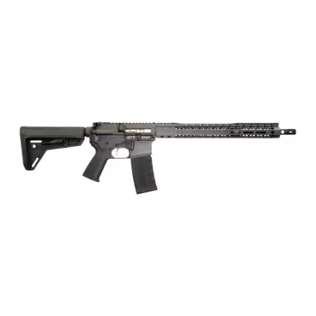 Black Rain Ordnance SSP300BLKSMK SSP  300 Blackout 30+1 16" Black Nitride Threaded Barrel, Smoke Cerakote Aluminum Receiver w/Picatinny Rail, Magpul MOE SL Black Polymer Stock, Black Magpul Grip