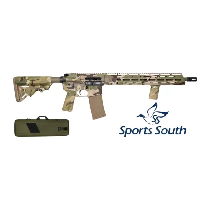 Diamondback DB175AK622 DB15  Sports South Exclusive 5.56 NATO 30+1 16" Threaded Barrel, Swamp Stalker Camo w/Logo Cerakote Aluminum Receiver w/Picatinny Rail, M-LOK Handguard, B5 Bravo MultiCam Polyme
