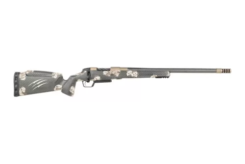 Fierce Firearms  CT Rival XP 2.0 22 Creedmoor 20" Carbon Fiber Threaded Barrel, Smoked Bronze Cerakote Titanium Drilled & Tapped Receiver, Integral Rail Forend, Desert Shadow Camo Adj Comb Carbon Fibe