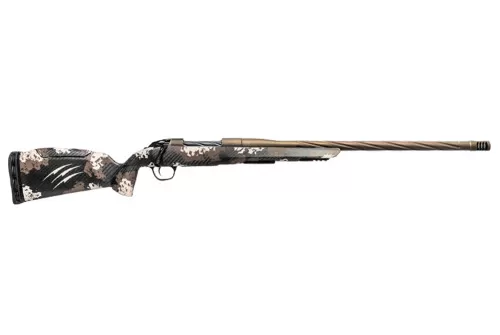 Fierce Firearms  Twisted Rage LR Full Size 308 Win 4+1 18" Smoked Bronze Cerakote Match Grade/Spiral Threaded Stainless Steel Barrel, Drilled & Tapped Receiver, Desert Shadow Camo Push Button Adj Comb
