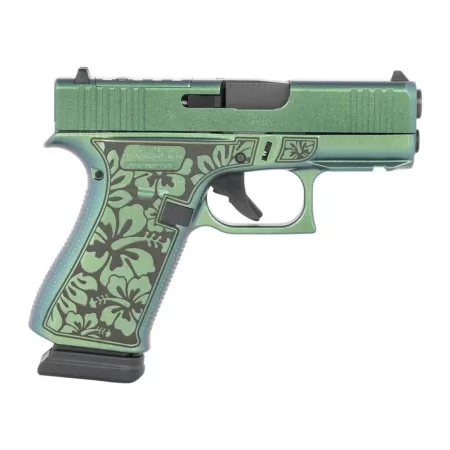 Glock 43X 9mm, 3.41" Barrel, Optic Ready, 15 rnd - Lime Green/Black [MPN:UX4350204NR15ORMAKO]