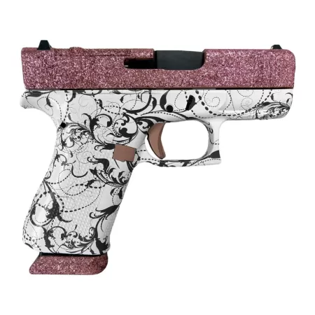 Glock G43X 9mm, 3.41" Barrel, Optic Ready, 15 rnd - Black/White Paisley [MPN:UX4350204NR15RGPOR]