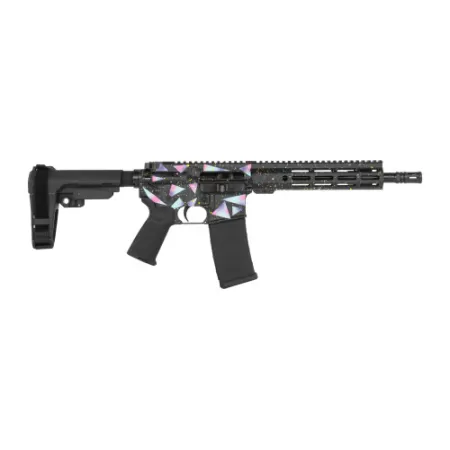 Shark Coast Tactical SCC07237MIA-P Miami  5.56 NATO 30+1 10.50" Black Nitride Threaded Barrel, Aluminum Receiver w/Picatinny Rail, M-LOK Handguard, Polymer SB Tactical SBA3 Brace, Polymer Grip