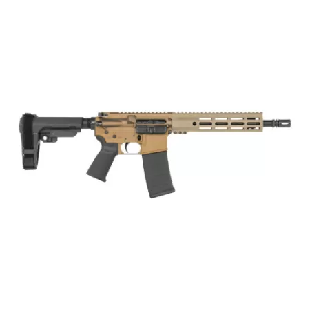 Shark Coast Tactical SCC07282SCAR-P Scarbog  5.56 NATO 30+1 10.50" Black Nitride Threaded Barrel, Aluminum Receiver w/Picatinny Rail, M-LOK Handguard, Polymer SB Tactical SBA3 Brace, Polymer Grip