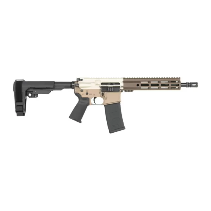 Shark Coast Tactical SCC07299SIESTA-P Siesta  5.56 NATO 30+1 10.50" Black Nitride Threaded Barrel, Aluminum Receiver w/Picatinny Rail, M-LOK Handguard, Polymer SB Tactical SBA3 Brace, Polymer Grip