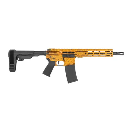 Shark Coast Tactical SCC07329TOPOR-P Topography  5.56 NATO 30+1 10.50" Black Nitride Threaded Barrel, Aluminum Receiver w/Picatinny Rail, M-LOK Handguard, Polymer SB Tactical SBA3 Brace, Polymer Grip