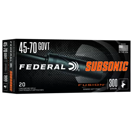 Federal F4570FS1SUB   45-70Gov 300gr Fusion Soft Point 20 Per Box/10 Case