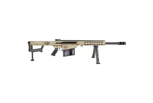 Barrett 20152 M82A1 America 250 50 BMG 10+1 Black Fluted Barrel, Steel Receiver w/Picatinny Rail, QD BiPod Forend. M-LOK Handguard, Black Polymer Grip