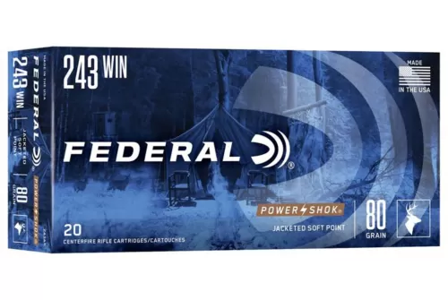243 - 80 gr SP - Federal Power-Shok - 200 Rounds