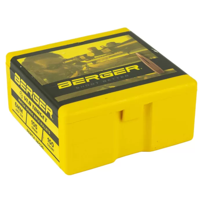 Berger Bullets 24429 Target 6mm .243 105 GR Secant Very Low Drag 100 Per Box Berger Bullets 24429 Target 6mm .243 105 GR Secant Very Low Drag 100 Per Box