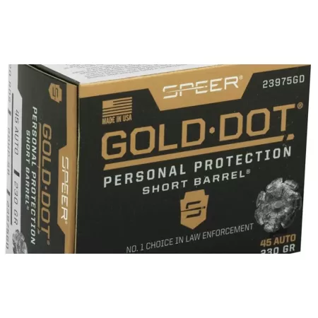 SPR GOLD DOT 45ACP 230G HP SB 20/200 UPC: 604544647310