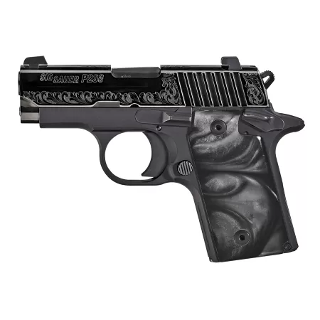 SIG SAUER P238 Stainless Nitron 2.7in Engraved 380 ACP 6rd Pistol (238-380-ESB)