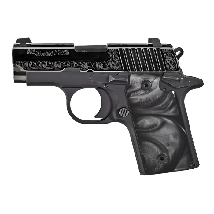 SIG SAUER P238 Stainless Nitron 2.7in Engraved 380 ACP 6rd Pistol (238-380-ESB)