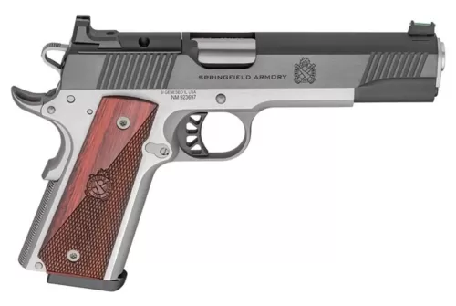 Springfield Armory PX9120LAOS 1911 Ronin 45 ACP 8+1 5" Stainless Steel Barrel Optic Ready Blued Slide Crossed Cannons Checkered Grip