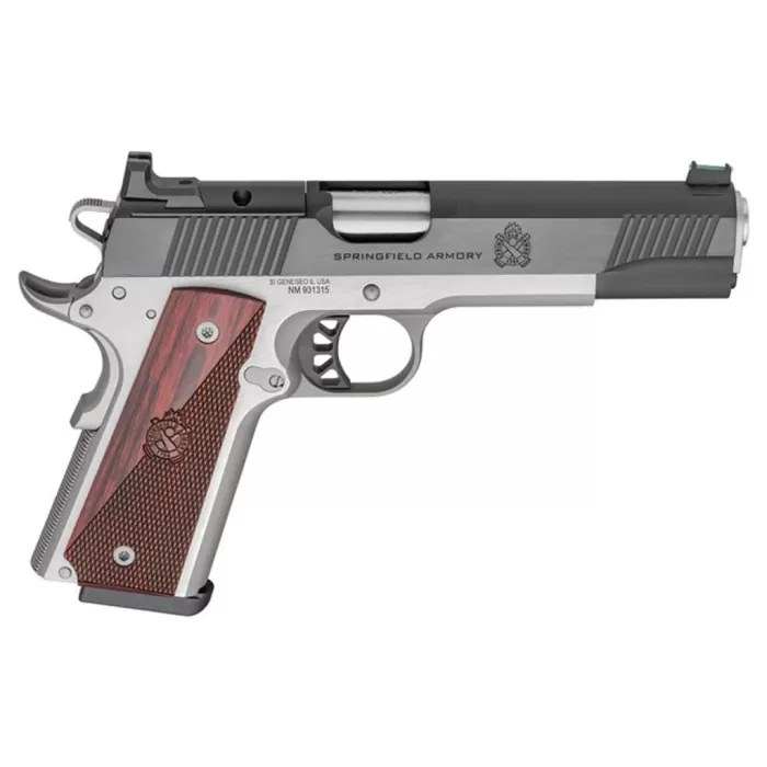 Springfield Armory PX9119LAOS 1911 Ronin 9mm 9+1 5" Stainless Steel Barrel Optic Ready Blued Slide Crossed Cannons Checkered Grip