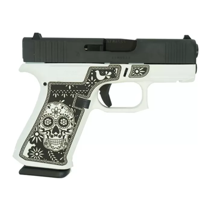 Glock G43X Sugar Skull Subcompact 9mm 3.41" 10rds, White Glock G43X Sugar Skull Subcompact 9mm 3.41" 10rds, White