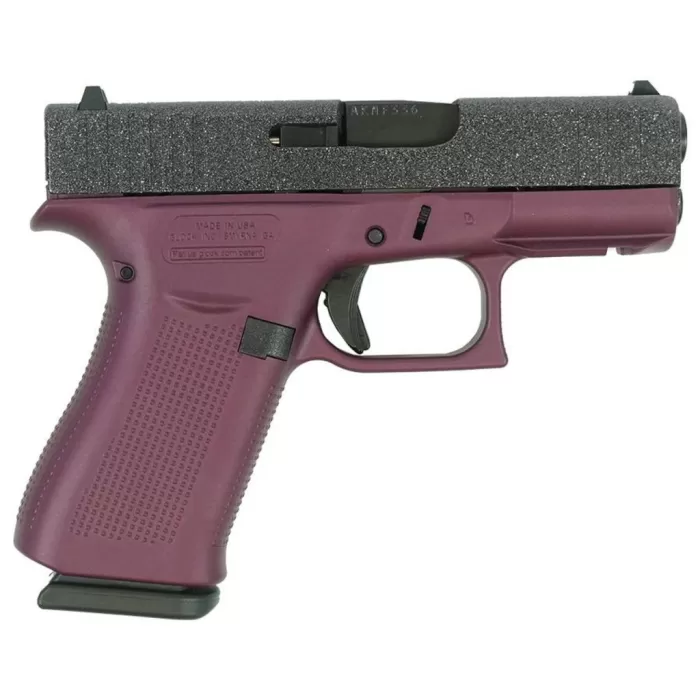 GLOCK 43X 9MM BLL W/FRONT RAILS USA-Blk Cherry Frame Blk Glitter Slide GLOCK 43X 9MM BLL W/FRONT RAILS USA-Blk Cherry Frame Blk Glitter Slide