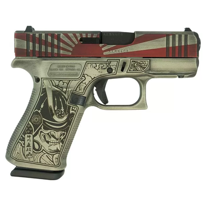 Glock G43X Rising Sun Bushido Subcompact 9mm 3.41" 10rds, Bright Nickel Glock G43X Rising Sun Bushido Subcompact 9mm 3.41" 10rds, Bright Nickel