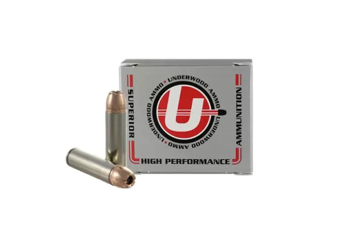 Underwood Ammo .500 Auto Max 350 Grain Jacketed Hollow Point Nickel Plated Brass Cased Rifle Ammo, 20 Rounds, 926