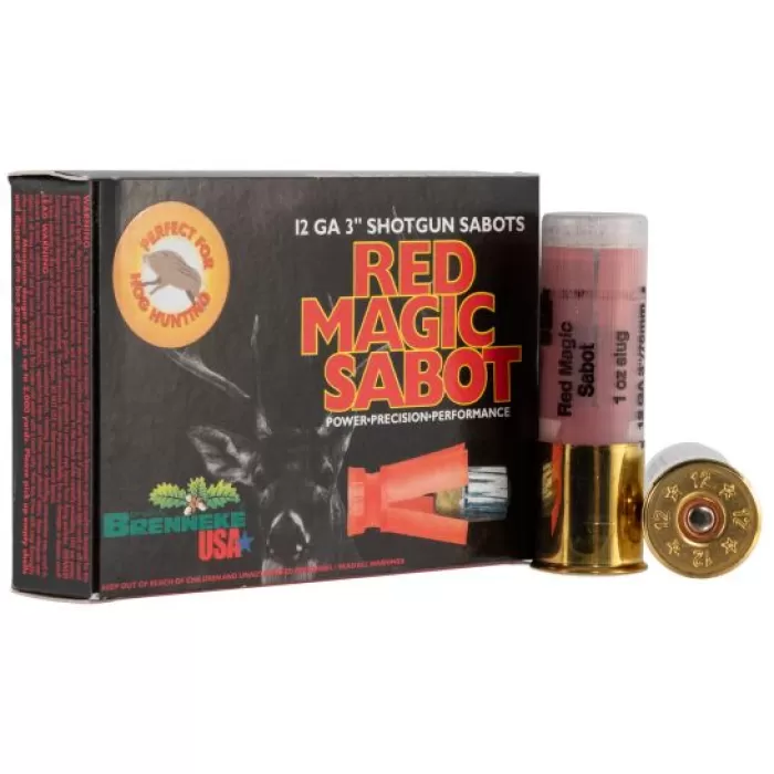 Brenneke USA Red Magic 12 Gauge 3" Shotgun Sabot Slug, 5/box - SL-123RMS Brenneke USA Red Magic 12 Gauge 3" Shotgun Sabot Slug, 5/box - SL-123RMS