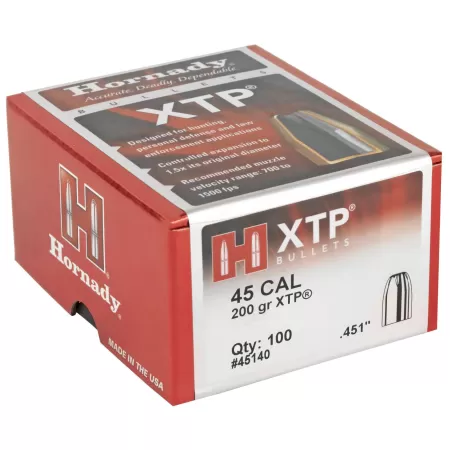HORNADY .45 Caliber 200Gr XTP Pistol Bullets (45140)
