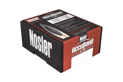 NOSLER AccuBond LR .30 Caliber .308" 210Gr Spitzer 100rd Box Bullets (58317)