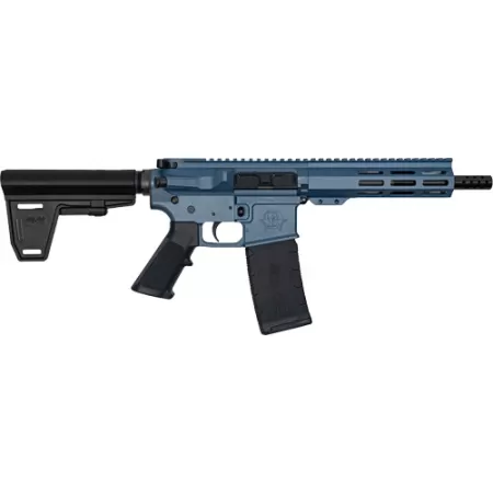 Great Lakes Firearms AR15 5.56mm, 7.5" Barrel, Pistol Brace, 30 rnd - Titanium Blue [MPN:GL15223PB BLU]