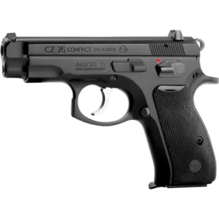 CZ 75 Compact 50th Anniversary Elite Pistol 9 mm 3.75 in. Black w/Manual Safety 15 rd.