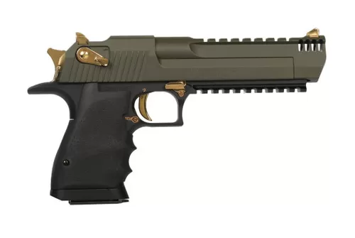 MAGNUM RESEARCH Desert Eagle L6 .357 Magnum 6in 9rd Mil-Spec Green Cerakote/Black Pistol w/ Picatinny Bottom Rail (DE357L6MSG)