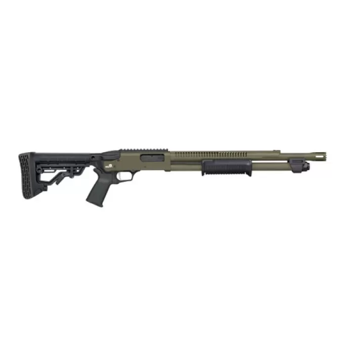 MOSSBERG 590R 12 Gauge 18.5in Stand-Off Barrel 6rd Olive Drab Green Cerakote Shotgun (50757)